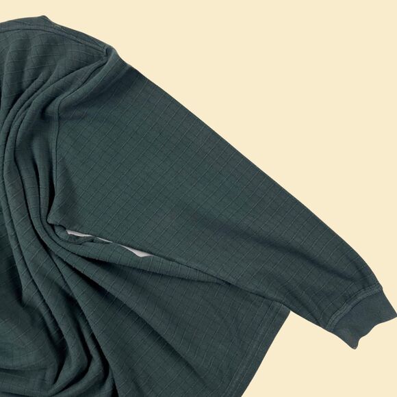 90s/Y2K green XL Roundtree & Yorke polo shirt, vintage mens long sleeve polo - Picture 3 of 8